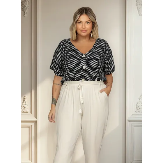 Blusa Brasil Secret Mujer Algodón Manga Corta Talle Especial