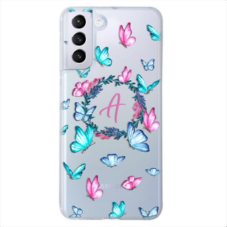 Funda Para Galaxy Mariposas Personalizada Con Tu Inicial Funda Para Galaxy Mariposas Personalizada Con Tu Inicial
