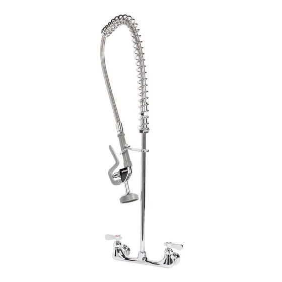 Llave Mezcladora Prelavado Inoxidable Industrial Grifo Manguera Excite BXF-A6