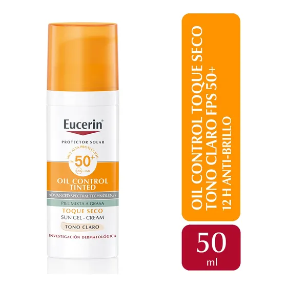 Eucerin Sun Control Protector Solar Facial Claro FPS50+ 50ml