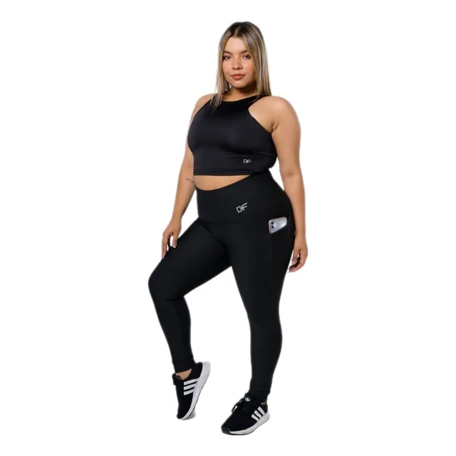 Licra Leggins Talla Plus Con Bolsillo Df Kirios Original 