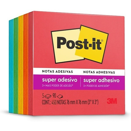 Post-it Diversao 76mm X 76mm 5 Blocos De 90 Folhas 3m Post-it Diversao 76mm X 76mm 5 Blocos De 90 Folhas 3m