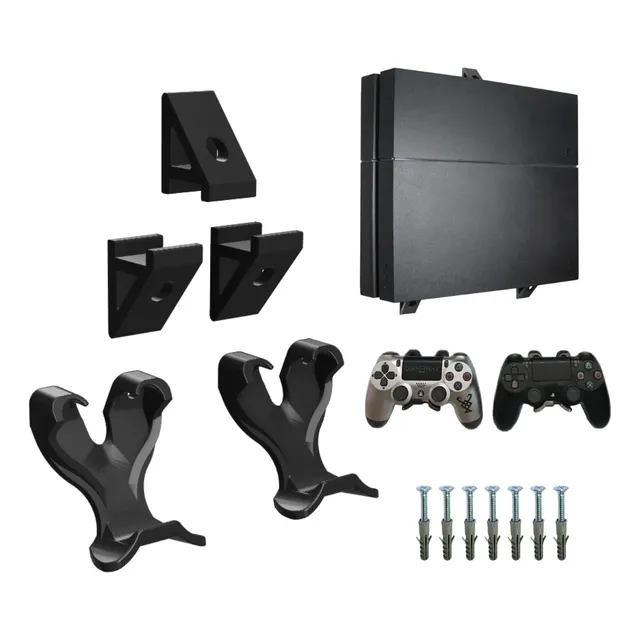 Suporte Parede Playstation 4 Fat (console+ 2 Controles)
