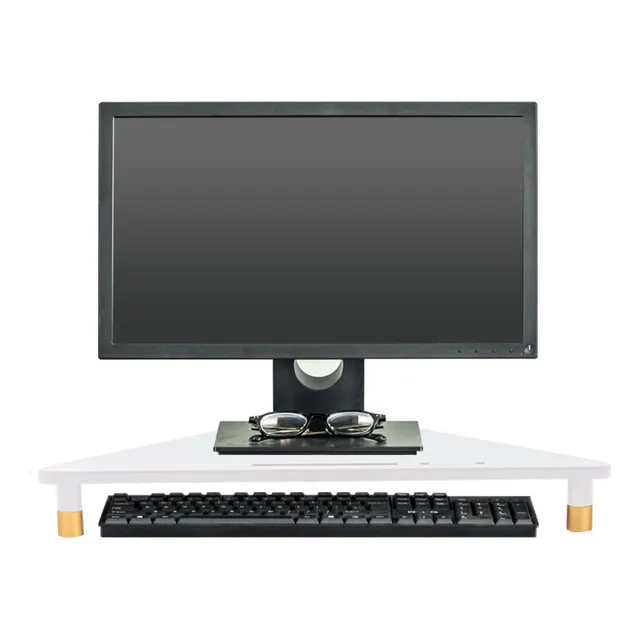 Soporte Triangular Para Monitor Esquina Escritorio Madera