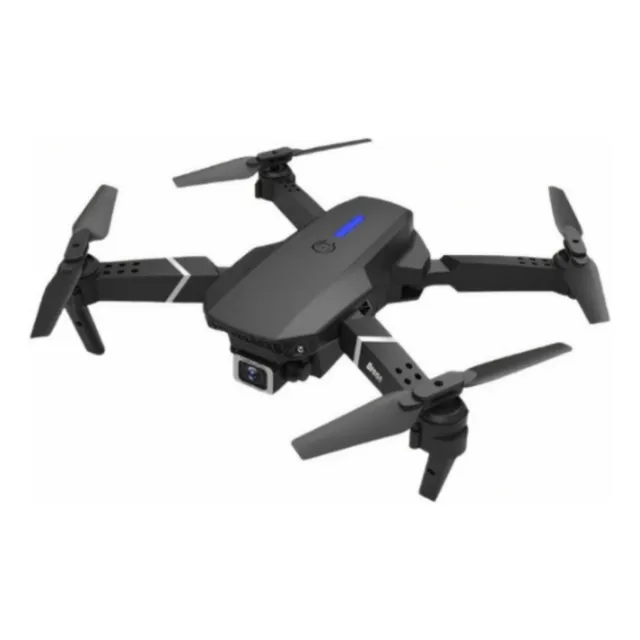 Mini Drone Plegable Camara 4k Hd Incorporada Luz Control Negro