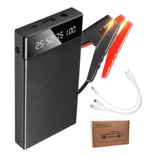 Arrancador De Auto Power Bank 10000 Mah Linterna Portatil