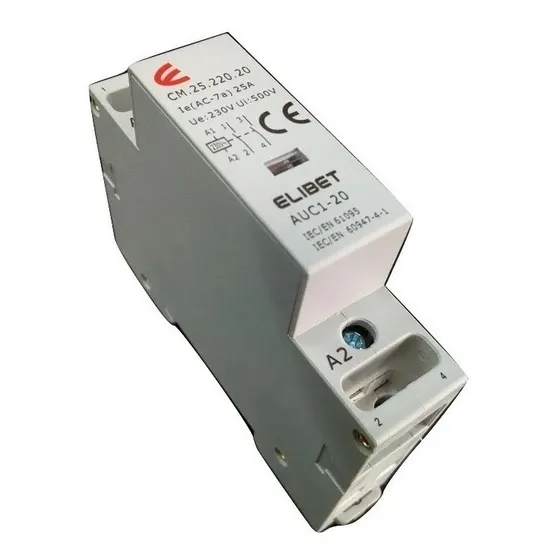 Contactor Modular Bipolar 25a Bobina 220v Elibet 1 Modulo