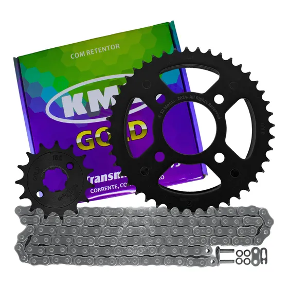 Kit Relação Transmissão Honda Cg/titan/fan160 Com Retent Kmc