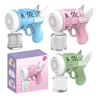 Pistola De Burbujas Automática Recargable Niños Azul Pistola De Burbujas Automática Recargable Niños Azul