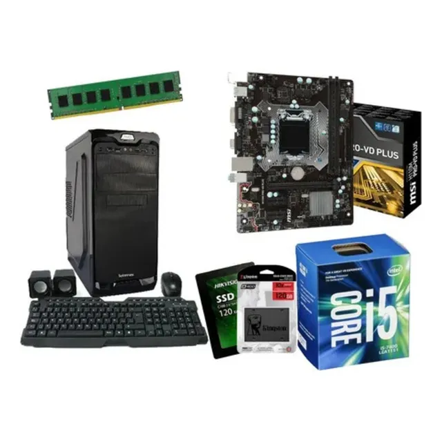 Pc Escritorio I5 Ssd 256gb / 8gb Ram + Kit Tecl/mouse Outlet