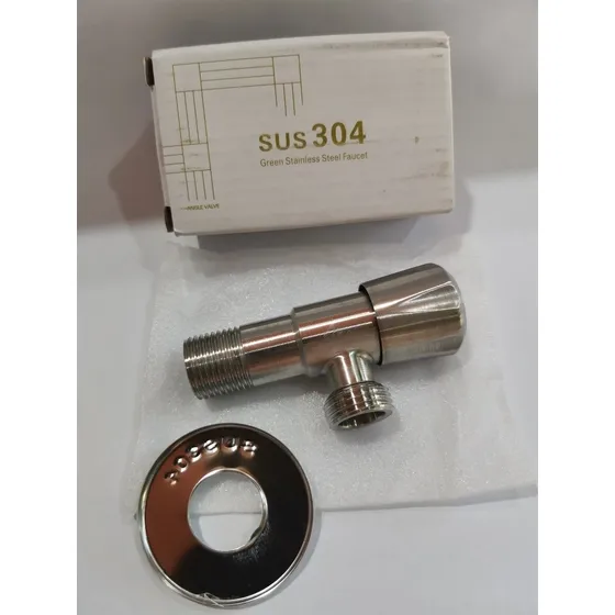 Llave De Arresto C/roceta 1/2 X 1/2 Acero 304 Roscas Externa