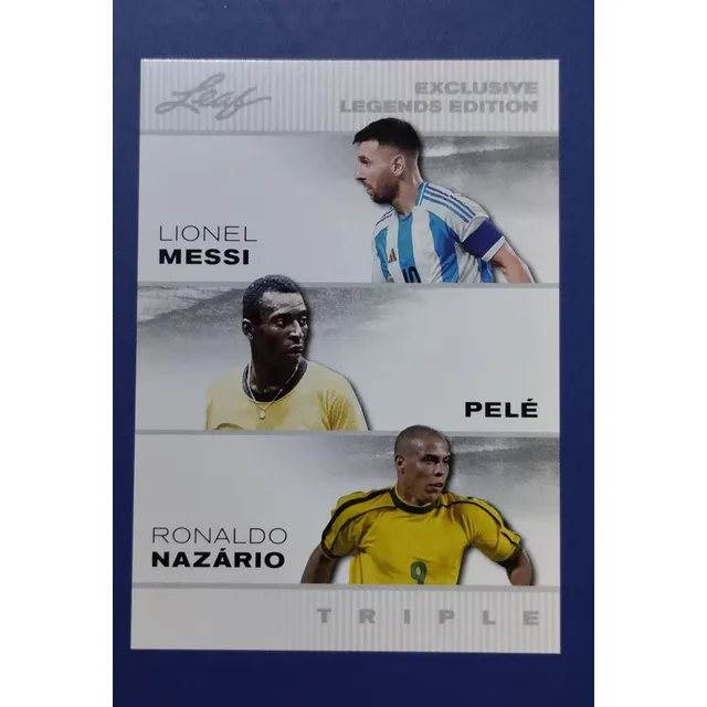 2024 Leaf Legend Edition, Pelé, Ronaldo, Messi.
