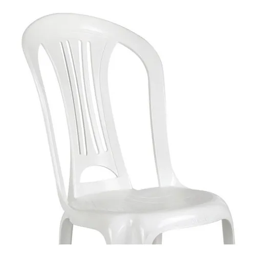 Silla Plastico Blanca Mor Reforzada 140 Kg Apilable LG Color No Aplica Liso
