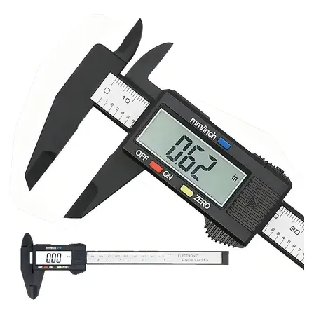 Calibre Digital 0-150mm Fibra de Carbono Pantalla LCD Ruhlmann