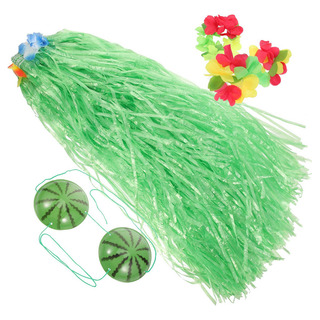 Traje Hawaiano Para Niñas, Falda De Césped, Faldas, Banquete Traje Hawaiano Para Niñas, Falda De Césped, Faldas, Banquete