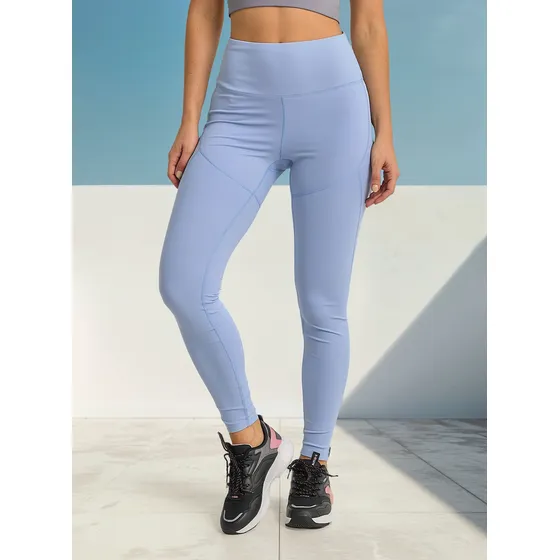 Calza Deportiva Mujer Bolsillo Tiro Alto I Run Lycra