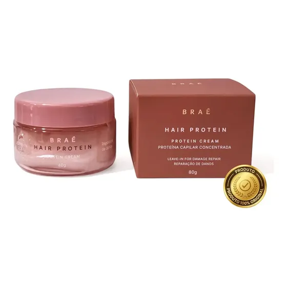 Braé Hair Protein Leave-in 80g Reconstrução Imediata Cabelo Danificado Original