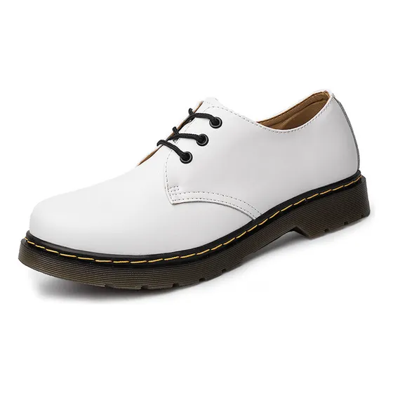 Zapatos De Cuero Martin Británicos Clásicos Unisex Con Suela