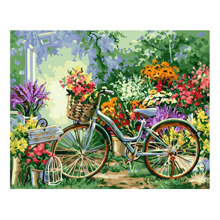 Pintura Por Números Kiliwa - Bicis Con Flores Pintura Por Números Kiliwa - Bicis Con Flores