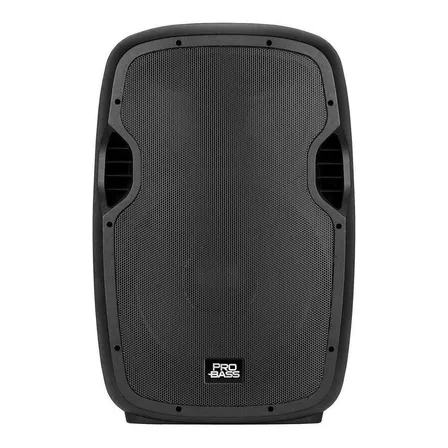 Parlante Pro Bass Power Stage 215 PBPOWERSTAGE215 portátil con bluetooth negra