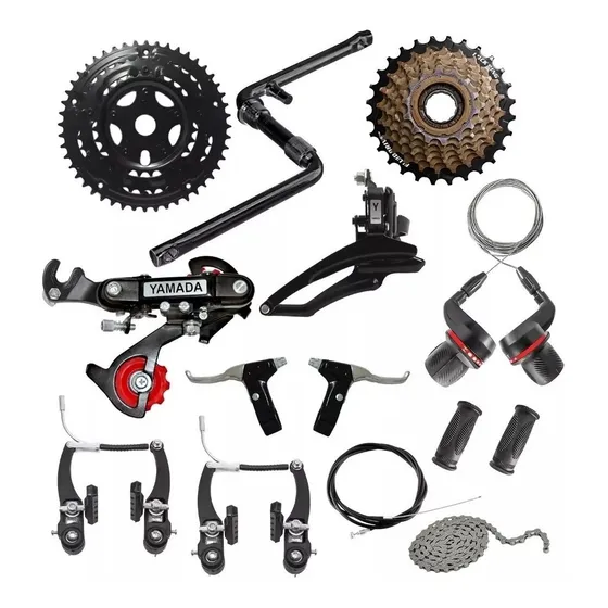 Kit Relação 21 Marchas Bicicleta Completo Para Caloi Poti