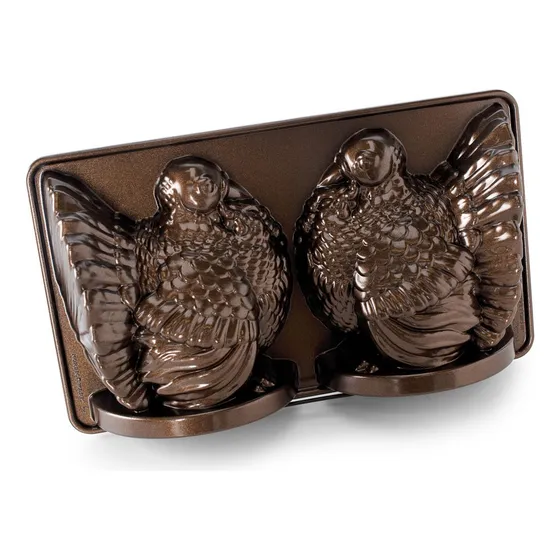 Nordic Ware Sarten Para Hornear Pavo 3-d Mediano Bronce
