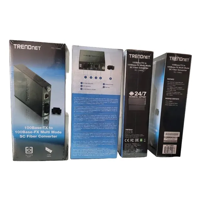 Convertidor Cobre A Fibra Óptica Y Revés Trendnet Tfc-110msc