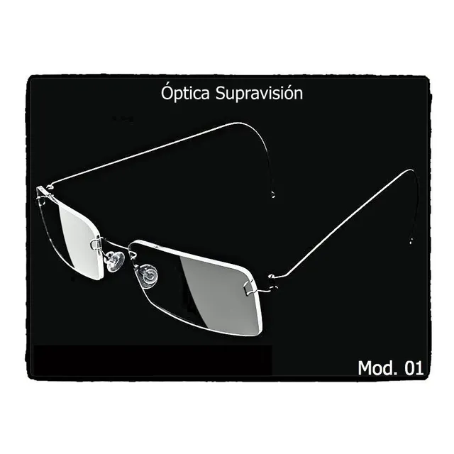 Lentes Armazón Tipo Micromega De Titanio De Tres Piezas