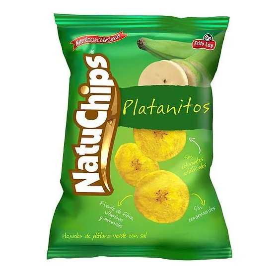 Platanitos Con Sal Snack Natuchips 42gr Caja 12 Undades Mb