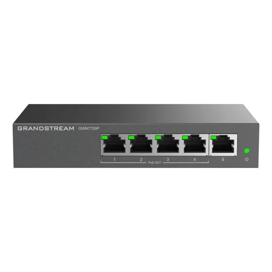 Switch 5 Puertos Grandstream Metal Gwn7700p 4 Poe 60w