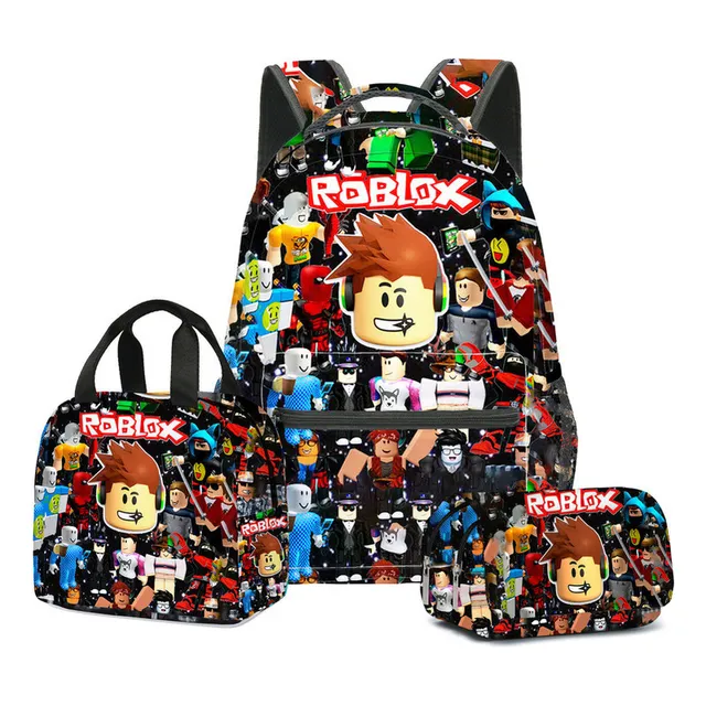 Mochila Escolar Roblox Lonchera Bolsa Para Bolígrafos 3pcs