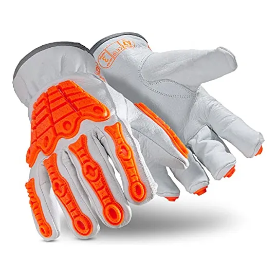 Guantes De Trabajo De Cuero Con Proteccin Anti-corte Y Impac