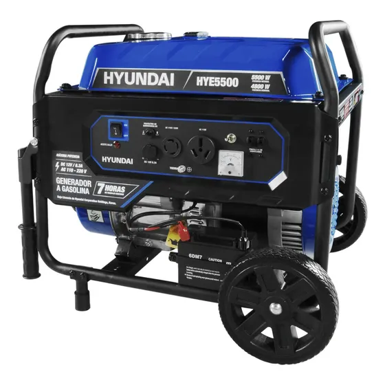 Generador Con Motor A Gasolina Monofásico Hyundai Hye5500