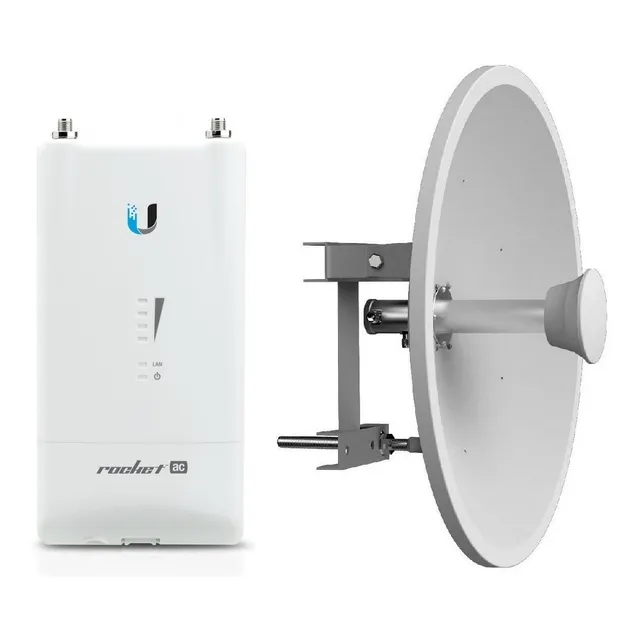 Kit Radio Rocket R5ac-lite + Antena Dish 30dbi Wis-and5830
