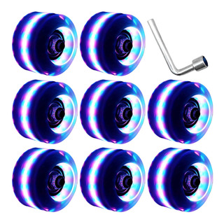 Ruedas De Patín Cuádruple De 8 Piezas Con Azul Verdor Rosa Ruedas De Patín Cuádruple De 8 Piezas Con Azul Verdor Rosa