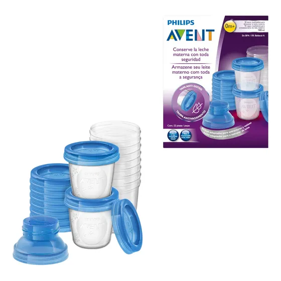 Copos Recipientes Para Leite Materno Kit 10 Unidades Avent