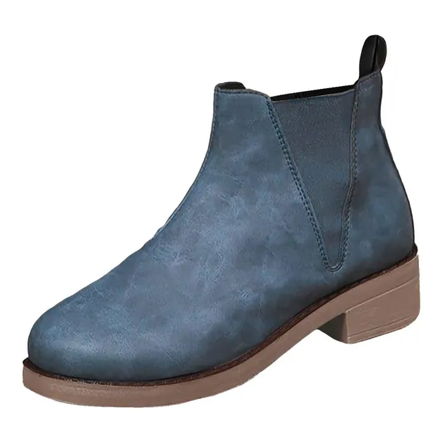 Botine Moda Para Mujer Casual Invierno Tacon Grueso Punta