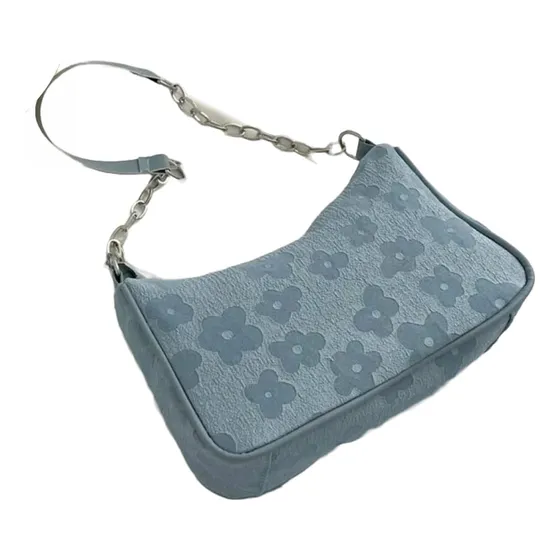 Cartera Baguette Con Diseño De Flores