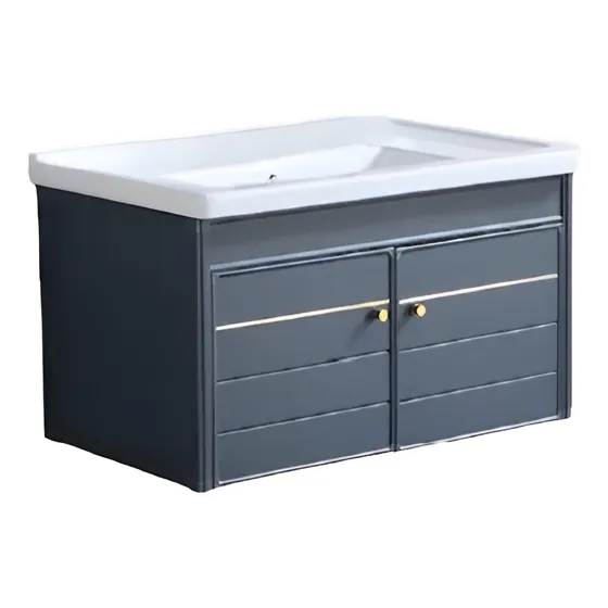 Lavamanos Con Gabinete Gris 36x50x42.5cm Herra-ven