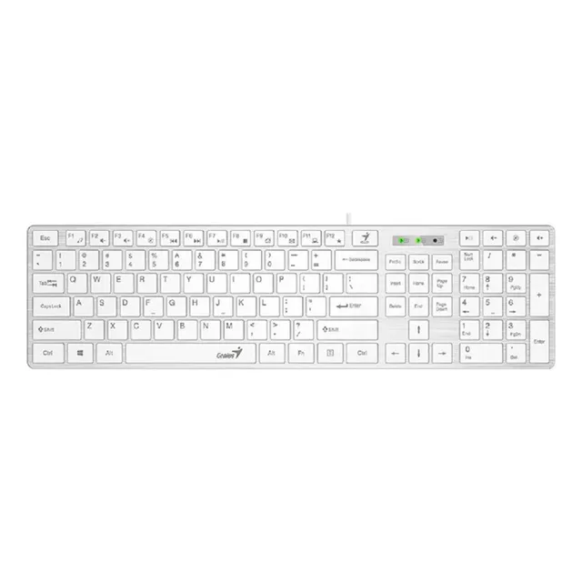 Teclado Genius Smart Slimstar 126 Usb Multimedia Sp Blanco