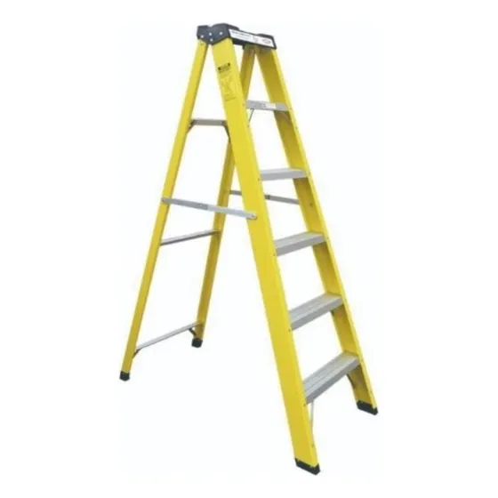 Escalera Tipo Tijera De 6 Peldaños De 1.8mts Color Amarillo
