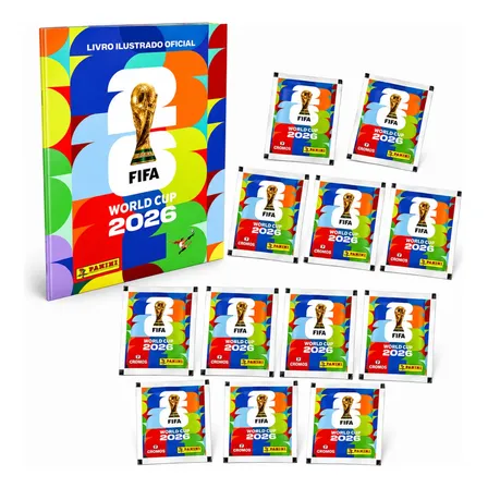 Kit Album Copa Do Mundo Fifa 2026 Oficial Com 84 Figurinhas