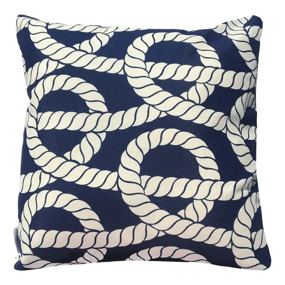 Cojín Decorativo Diseño Nudo Náutico Azul 45x45 Relleno