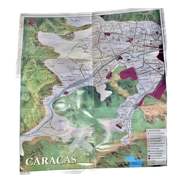 Mapa Plano De Caracas Cartografia