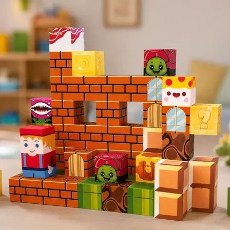 Blocos Magnéticos Construção Brinquedo Kit Blocos De Montar 60