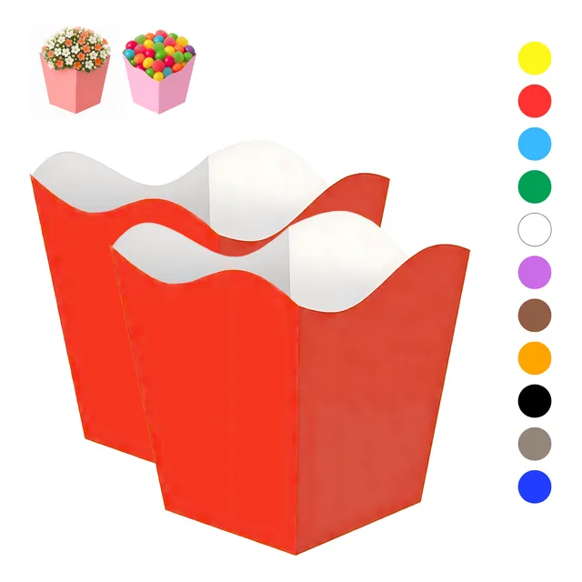 Cachepot De Papel Liso Pequeno Várias Cores 30 Unidades