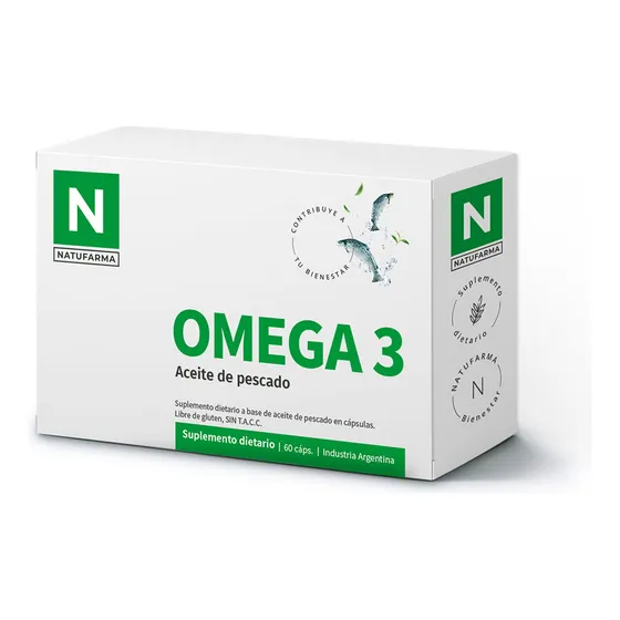 Omega 3 Aceite De Pescado 1000 Mg 60 Cápsulas Natufarma Sabor Sin Sabor