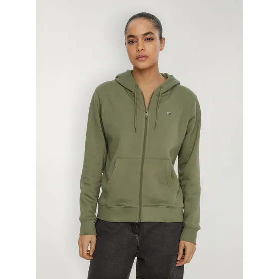 Polerón Hoodie Regular Fit Con Logo Verde Tommy Jeans