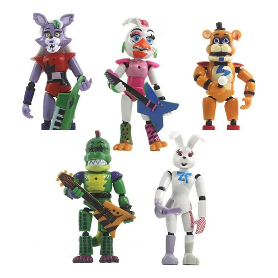. 5pcs Cinco Noites No Freddy Bonecos De Ação Fnaf Bear
