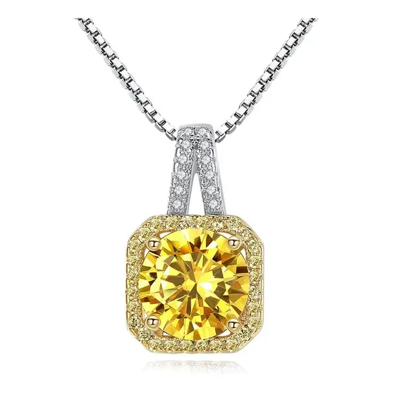 Collar Cristal Amarillo Circones /todojoyas